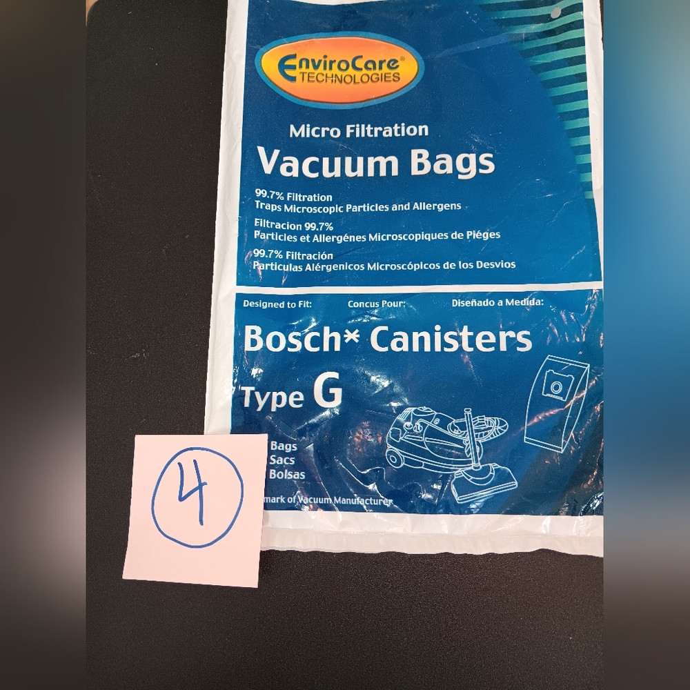 Vacuum Bags Type G 4 In Bag